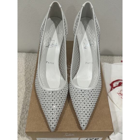 Christian Louboutin Apostropha Mesh Strass Pumps 80mm Black Crystal | New in Box - Picture 13 of 14